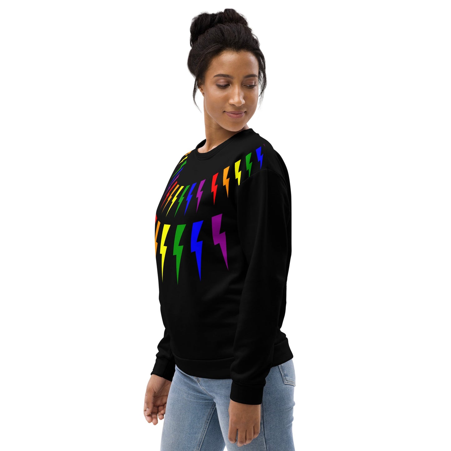 65 MCMLXV Unisex LGBT Rainbow Lightning Bolt Sweatshirt Jumper - 65mcmlxv