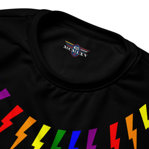65 MCMLXV Unisex LGBT Rainbow Lightning Bolt Sweatshirt Jumper - 65mcmlxv