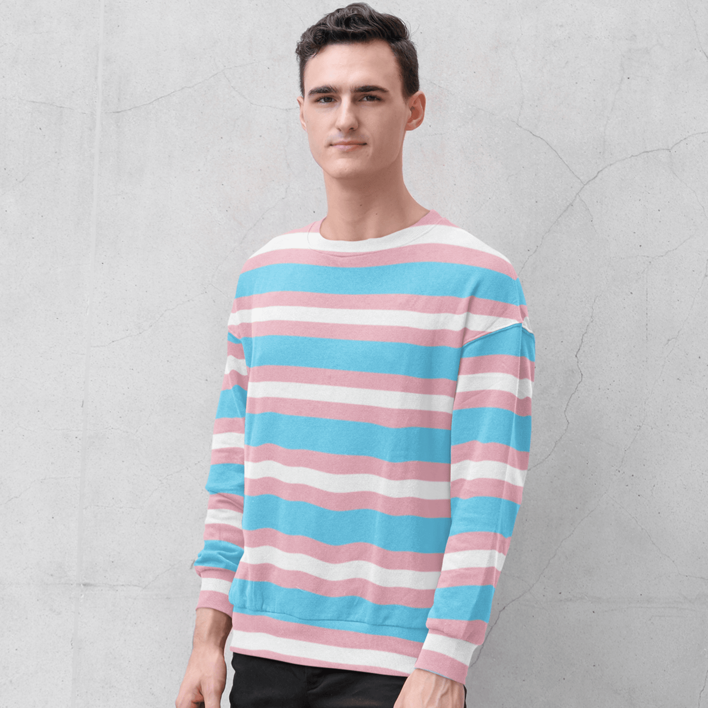 65 MCMLXV Unisex LGBT Transgender Flag Fleece Sweatshirt - 65mcmlxv