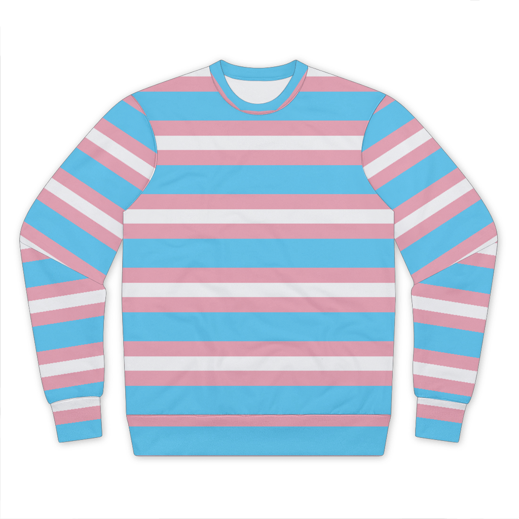 65 MCMLXV Unisex LGBT Transgender Flag Fleece Sweatshirt - 65mcmlxv