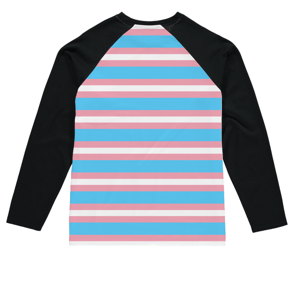 65 MCMLXV Unisex LGBT Transgender Pride Flag Baseball Long Sleeve T-Shirt - 65mcmlxv