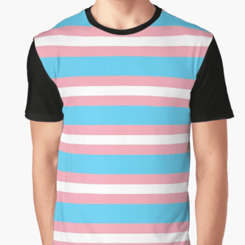 65 MCMLXV Unisex LGBT Transgender Pride Flag Panel T-Shirt - 65mcmlxv