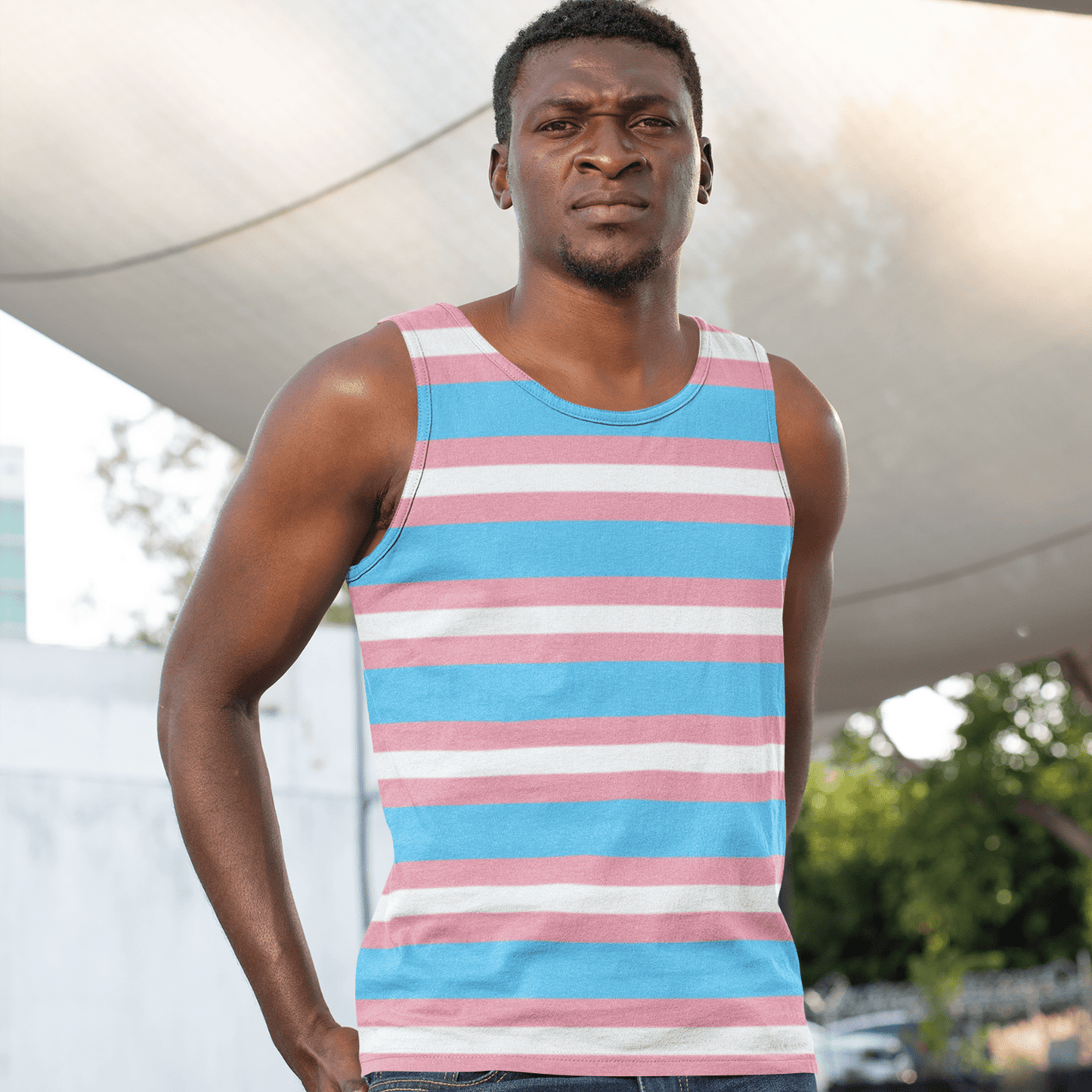 65 MCMLXV Unisex LGBT Transgender Pride Flag Tank Top - 65mcmlxv