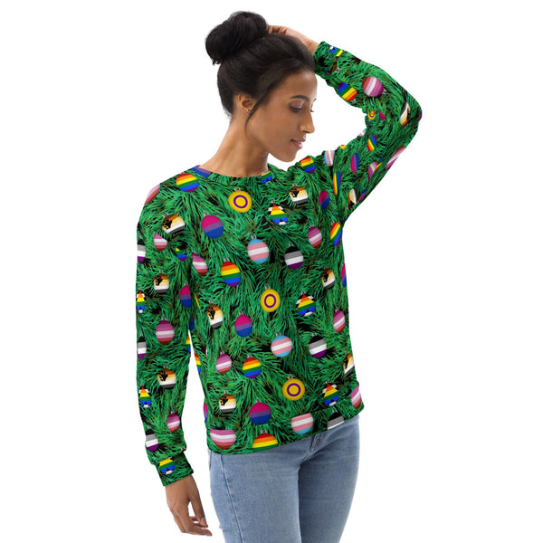 65 MCMLXV Unisex LGBTQI Pride Christmas Ornaments Print Sweatshirt Jumper - 65mcmlxv