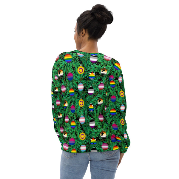 65 MCMLXV Unisex LGBTQI Pride Christmas Ornaments Print Sweatshirt Jumper - 65mcmlxv