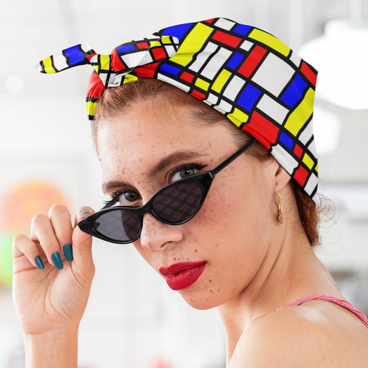 65 MCMLXV Unisex Mondrian Color Block Print Bandana - 65mcmlxv