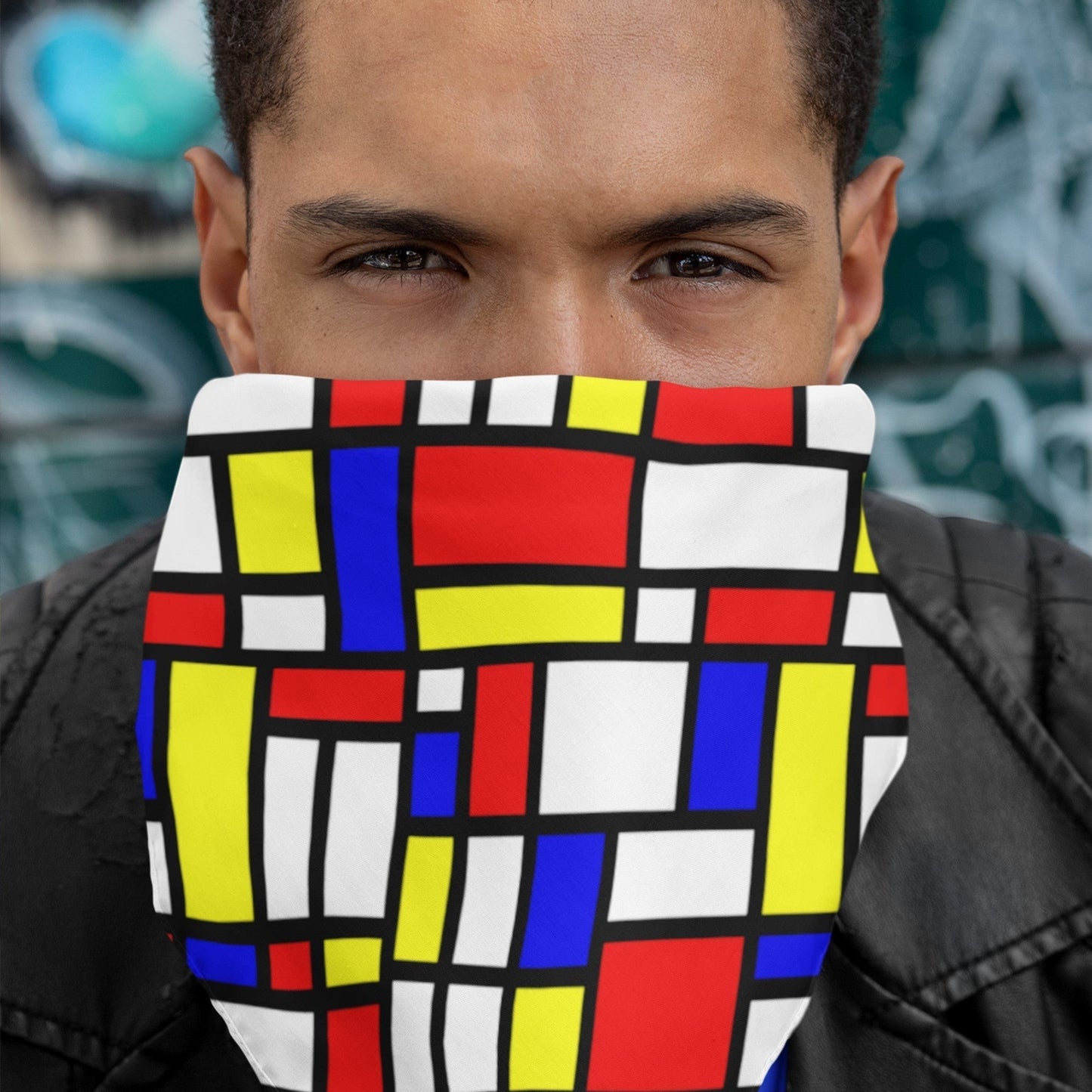 65 MCMLXV Unisex Mondrian Color Block Print Bandana - 65mcmlxv