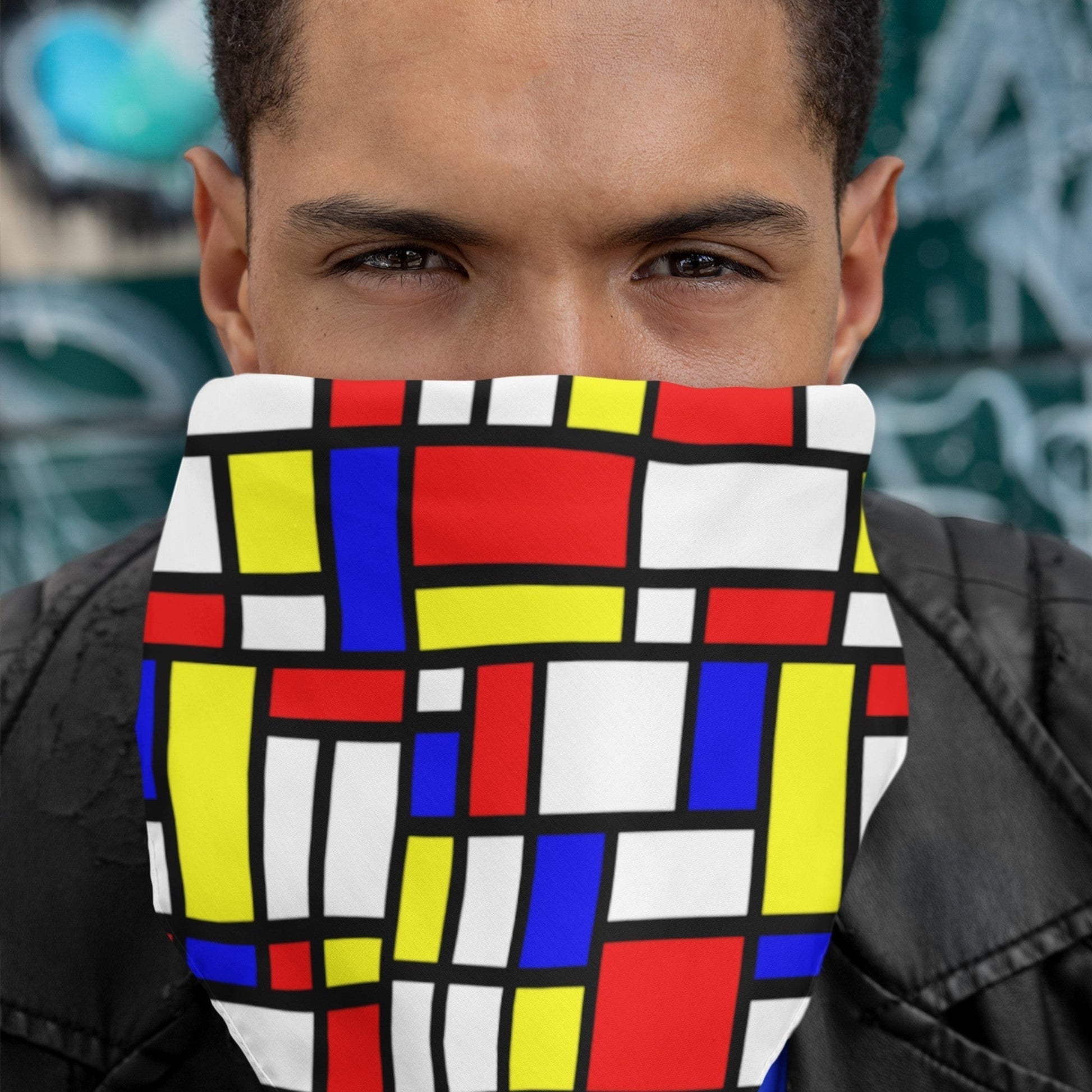 65 MCMLXV Unisex Mondrian Color Block Print Bandana - 65mcmlxv