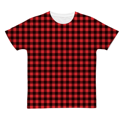 65 MCMLXV Unisex Red Buffalo Plaid Print T-Shirt - 65mcmlxv