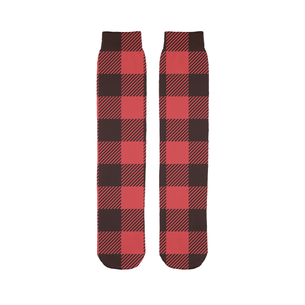 65 MCMLXV Unisex Red Buffalo Plaid Print Tube Socks - 65mcmlxv