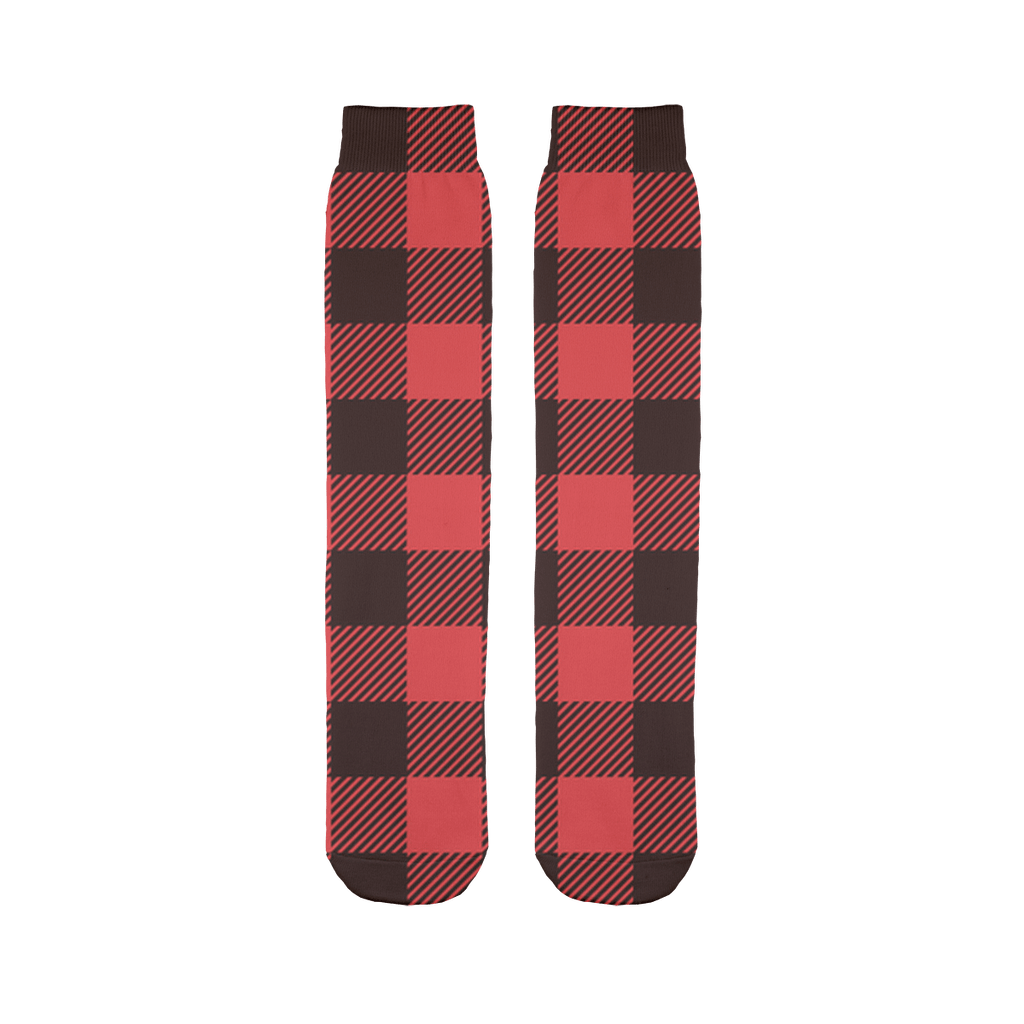 65 MCMLXV Unisex Red Buffalo Plaid Print Tube Socks - 65mcmlxv