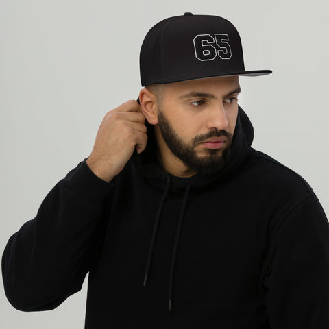 65 MCMLXV Varsity 65 Logo 6 Panel 3 - D Puff Embroidered Cap - 65mcmlxv