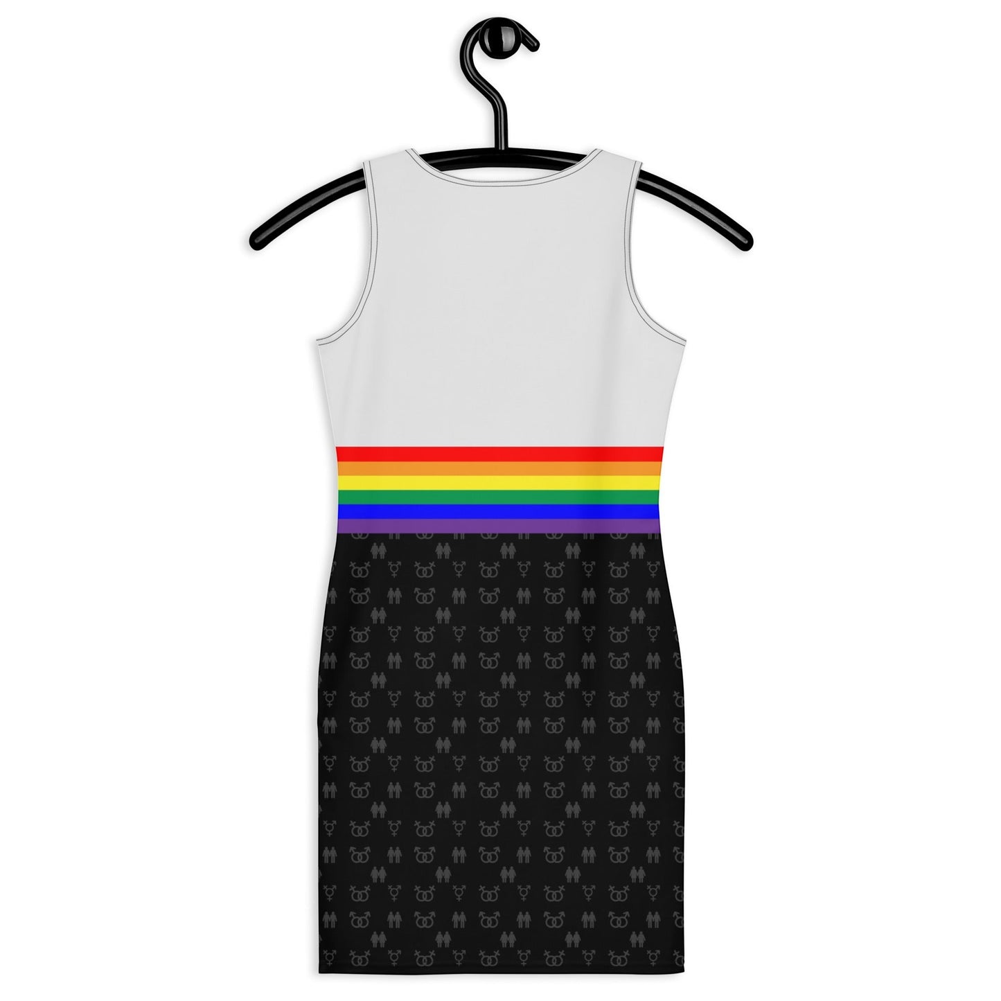65 MCMLXV Women's LGBTQ Rainbow Flag Stripe Print Bodycon Dress - 65mcmlxv