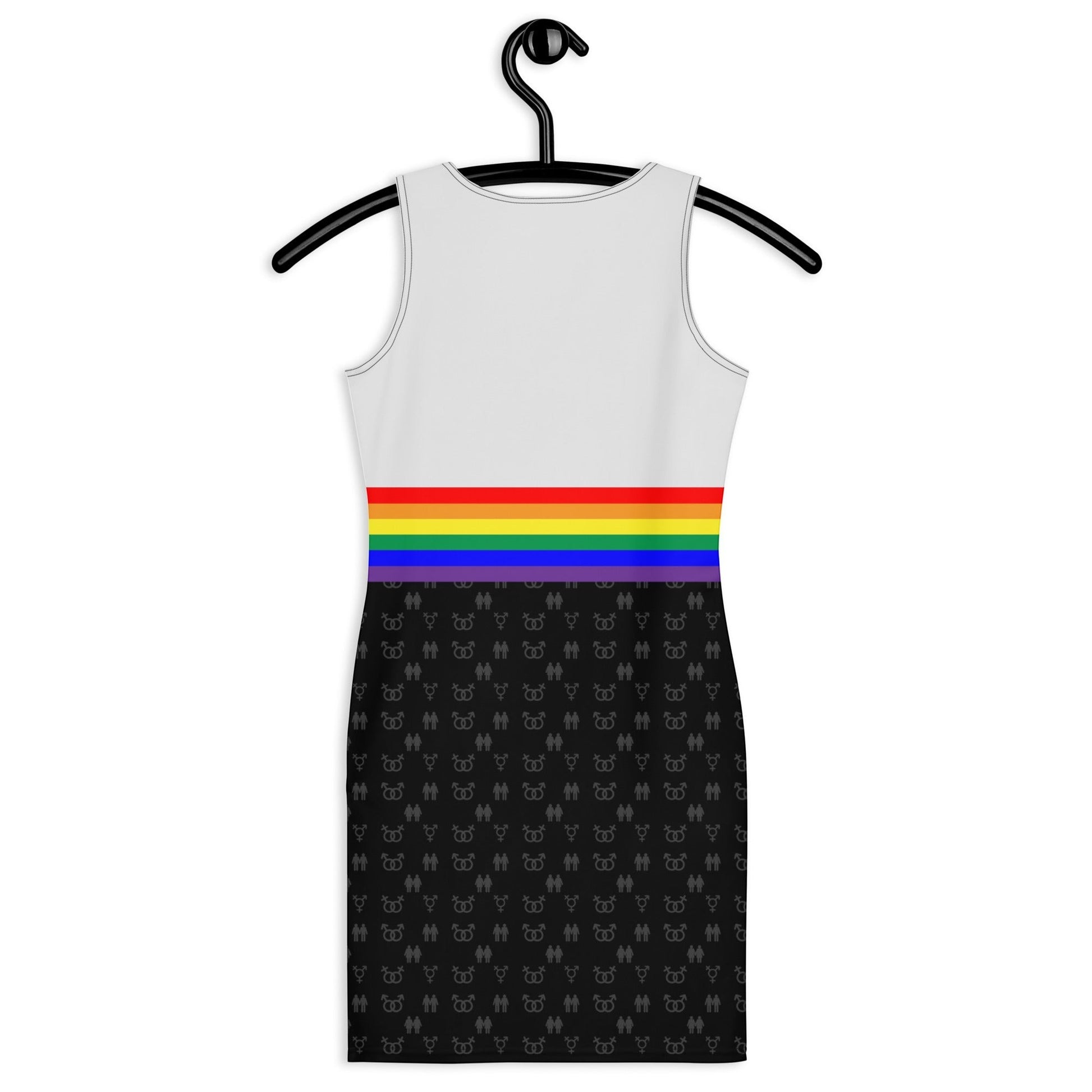 65 MCMLXV Women's LGBTQ Rainbow Flag Stripe Print Bodycon Dress - 65mcmlxv