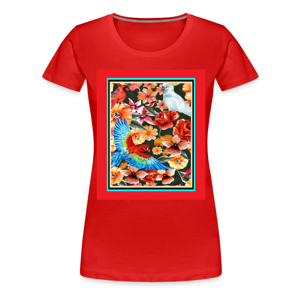 65 MCMLXV Women’s Birds of Paradise Premium Graphic T-Shirt - 65mcmlxv