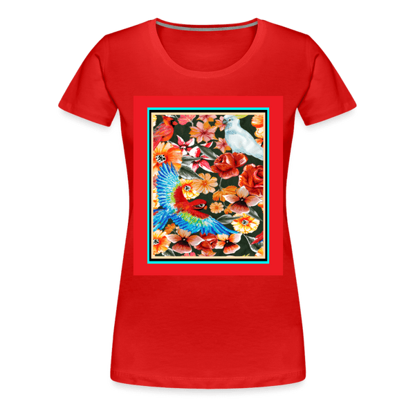 65 MCMLXV Women’s Birds of Paradise Premium Graphic T-Shirt - 65mcmlxv