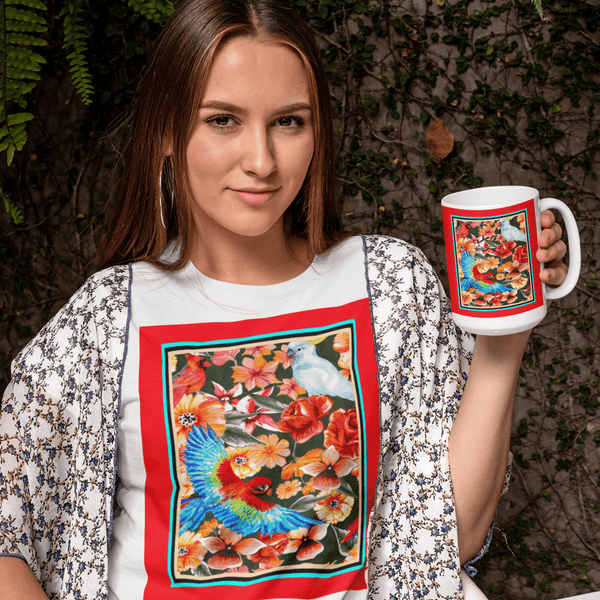 65 MCMLXV Women’s Birds of Paradise Premium Graphic T-Shirt - 65mcmlxv