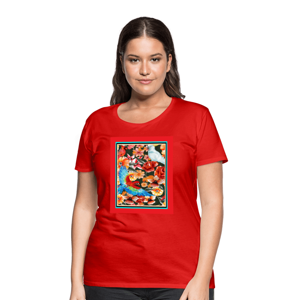 65 MCMLXV Women’s Birds of Paradise Premium Graphic T-Shirt - 65mcmlxv
