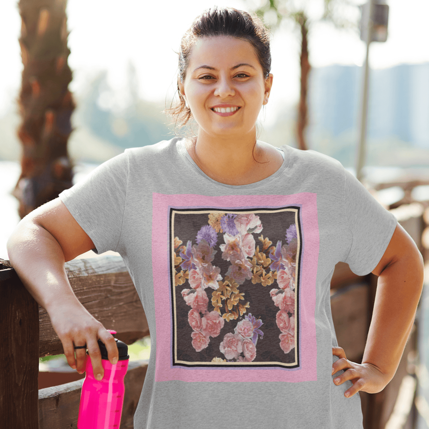 65 MCMLXV Women’s Floral Bouquet Premium Graphic T-Shirt - 65mcmlxv