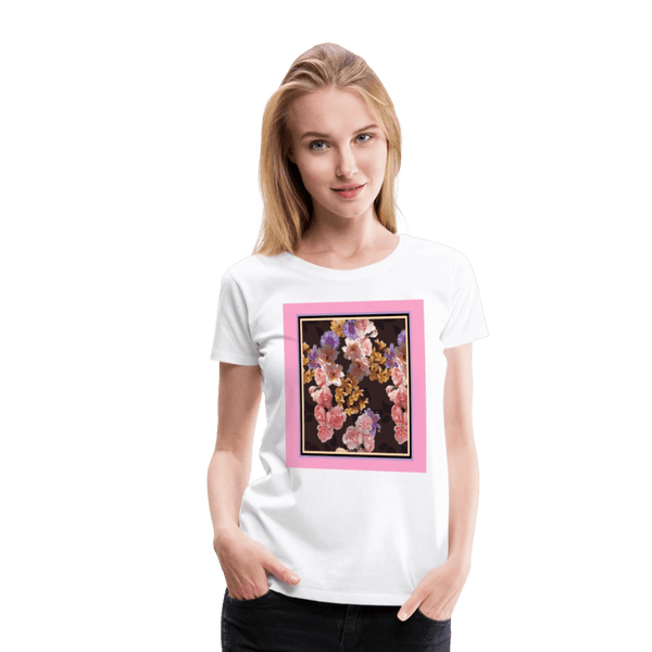 65 MCMLXV Women’s Floral Bouquet Premium Graphic T-Shirt - 65mcmlxv