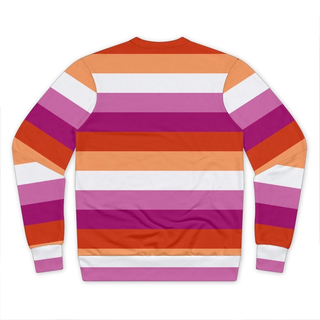 65 MCMLXV Women's LGBT Lesbian Pride Sunset Flag Performance Sweatshirt Jumper - 65mcmlxv