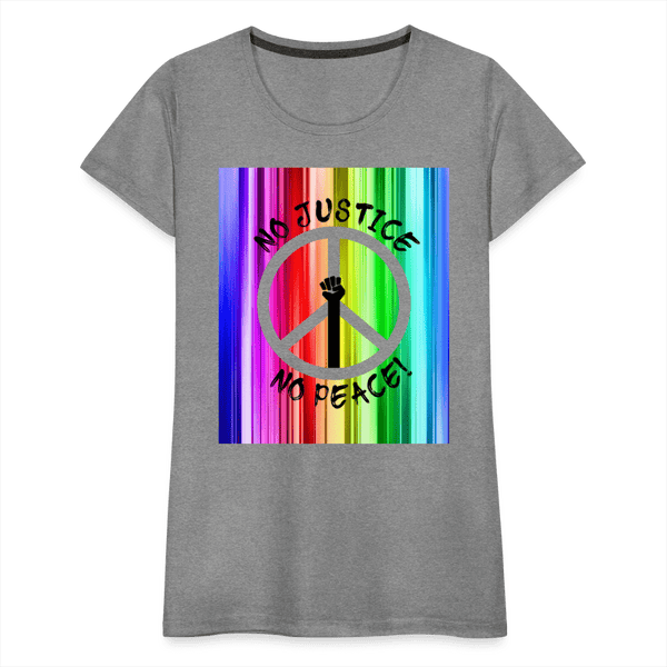 65 MCMLXV Women’s No Justice No Peace Premium Graphic T-Shirt - 65mcmlxv