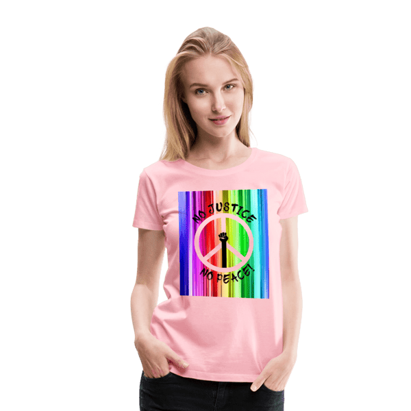 65 MCMLXV Women’s No Justice No Peace Premium Graphic T-Shirt - 65mcmlxv