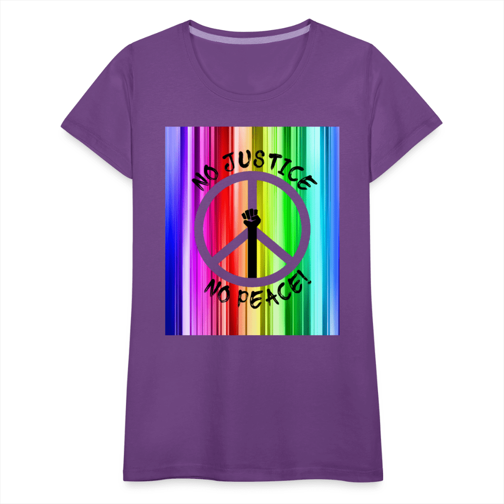 65 MCMLXV Women’s No Justice No Peace Premium Graphic T-Shirt - 65mcmlxv