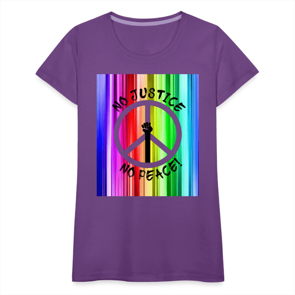 65 MCMLXV Women’s No Justice No Peace Premium Graphic T-Shirt - 65mcmlxv