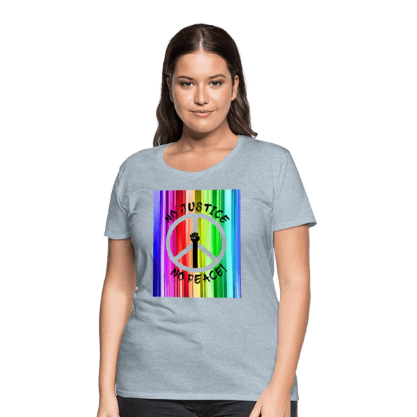 65 MCMLXV Women’s No Justice No Peace Premium Graphic T-Shirt - 65mcmlxv