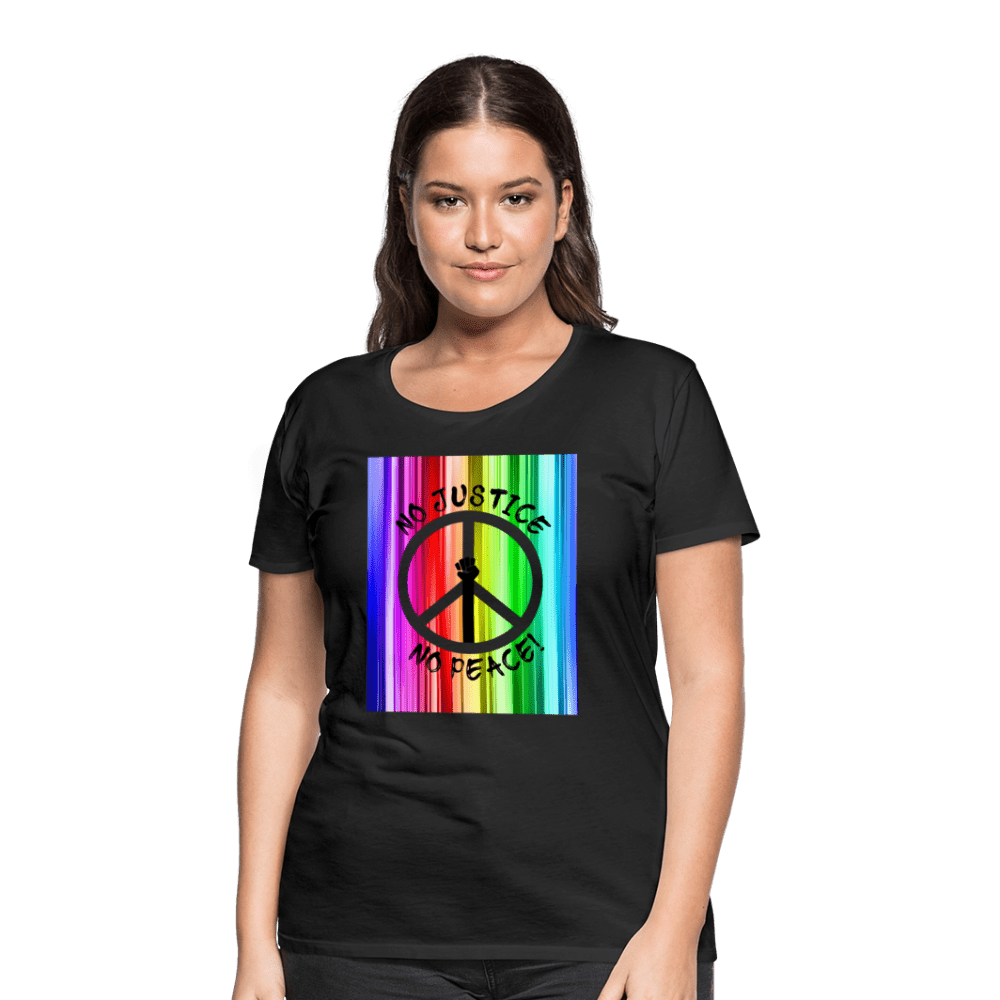 65 MCMLXV Women’s No Justice No Peace Premium Graphic T-Shirt - 65mcmlxv