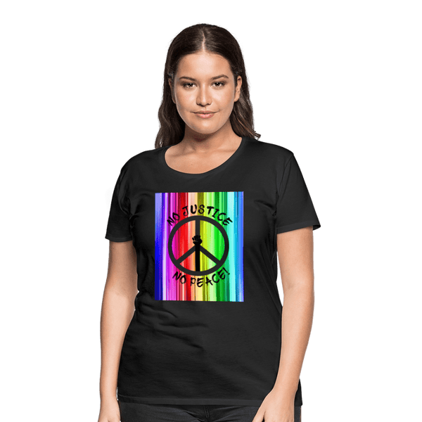 65 MCMLXV Women’s No Justice No Peace Premium Graphic T-Shirt - 65mcmlxv