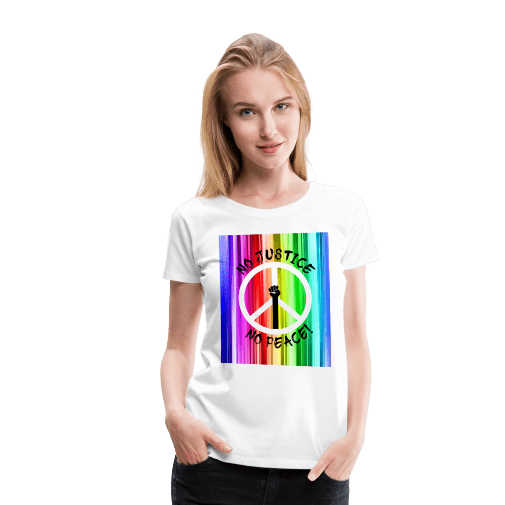 65 MCMLXV Women’s No Justice No Peace Premium Graphic T-Shirt - 65mcmlxv