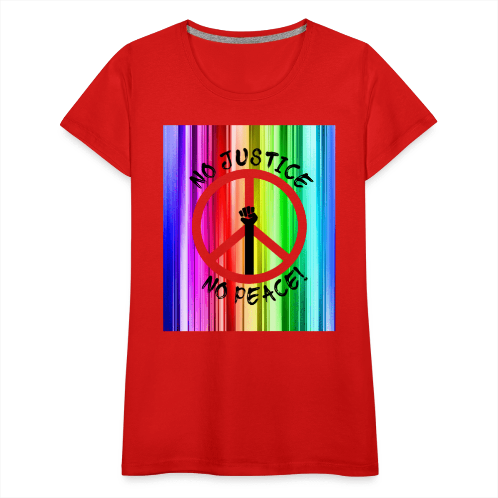 65 MCMLXV Women’s No Justice No Peace Premium Graphic T-Shirt - 65mcmlxv