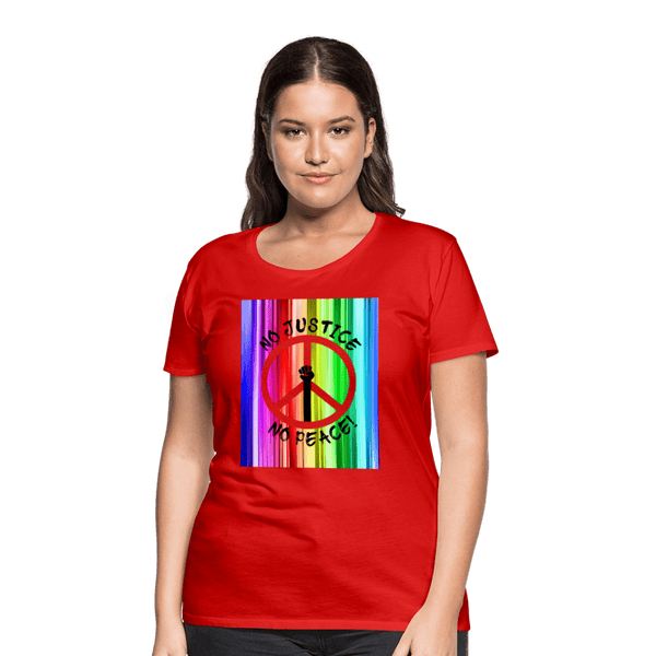 65 MCMLXV Women’s No Justice No Peace Premium Graphic T-Shirt - 65mcmlxv