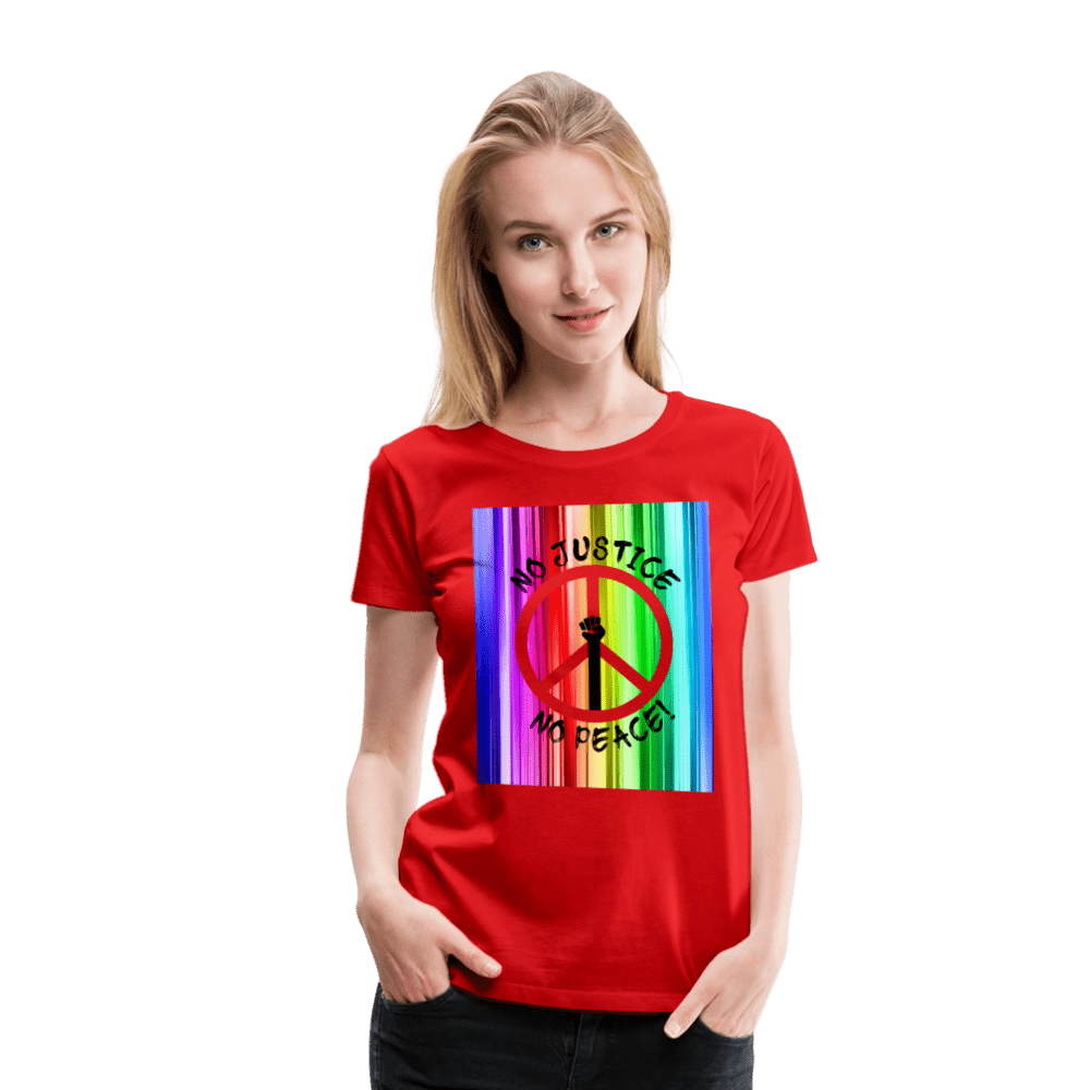 65 MCMLXV Women’s No Justice No Peace Premium Graphic T-Shirt - 65mcmlxv