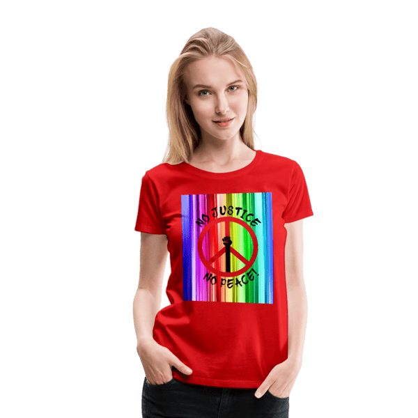 65 MCMLXV Women’s No Justice No Peace Premium Graphic T-Shirt - 65mcmlxv