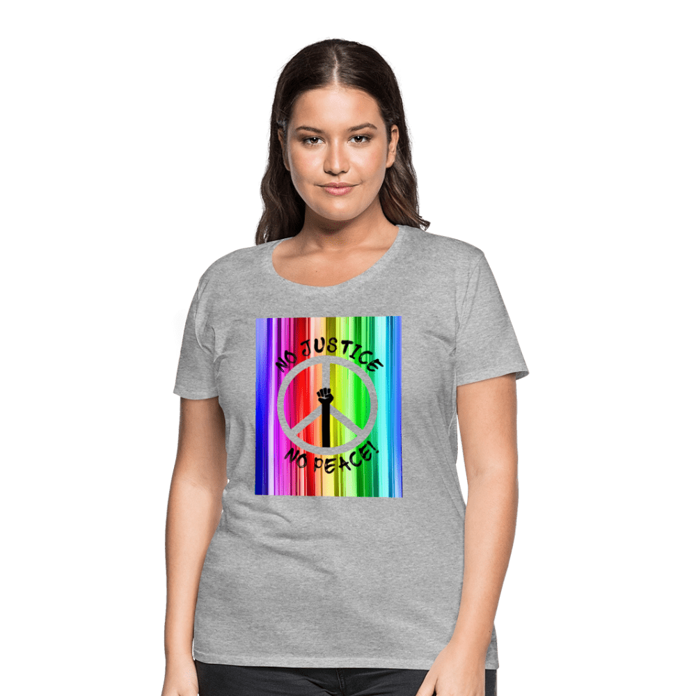65 MCMLXV Women’s No Justice No Peace Premium Graphic T-Shirt - 65mcmlxv