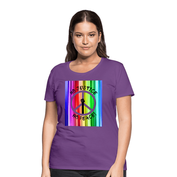 65 MCMLXV Women’s No Justice No Peace Premium Graphic T-Shirt - 65mcmlxv