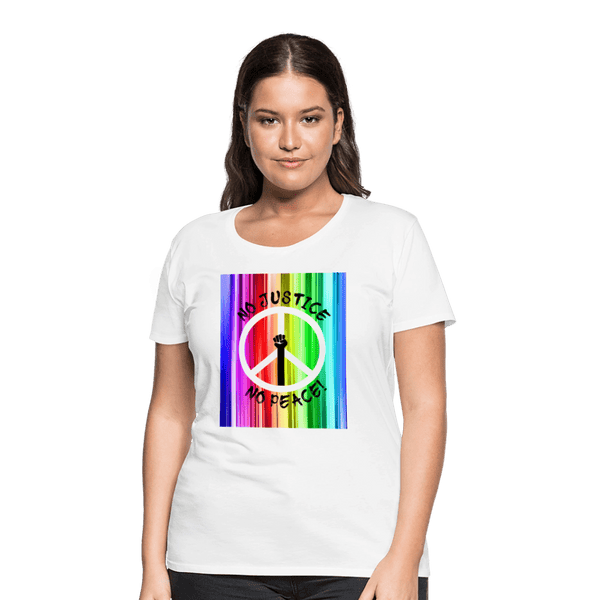 65 MCMLXV Women’s No Justice No Peace Premium Graphic T-Shirt - 65mcmlxv