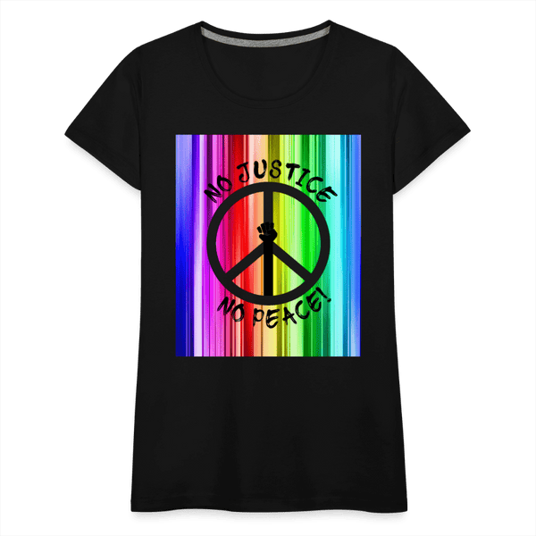 65 MCMLXV Women’s No Justice No Peace Premium Graphic T-Shirt - 65mcmlxv
