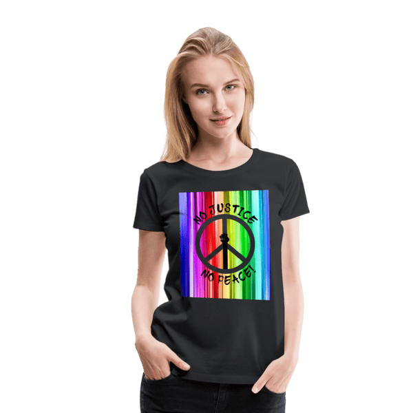 65 MCMLXV Women’s No Justice No Peace Premium Graphic T-Shirt - 65mcmlxv
