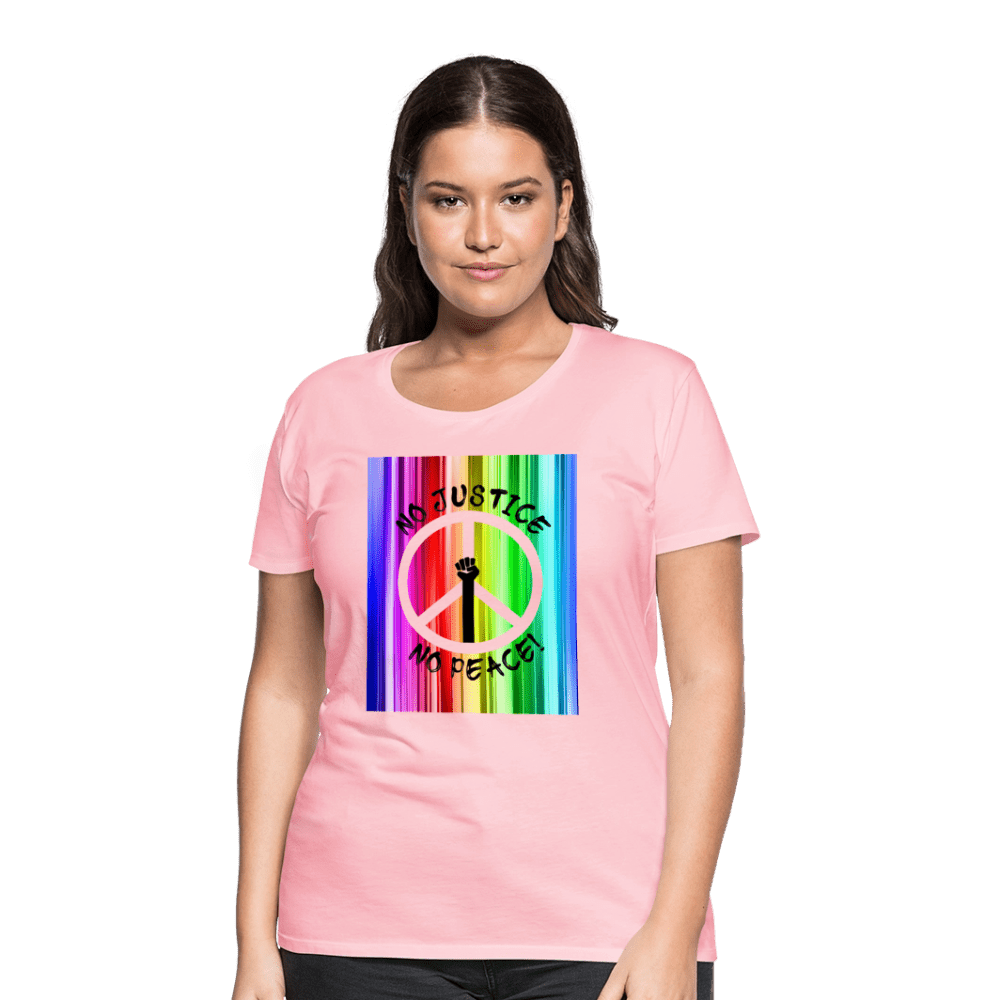 65 MCMLXV Women’s No Justice No Peace Premium Graphic T-Shirt - 65mcmlxv