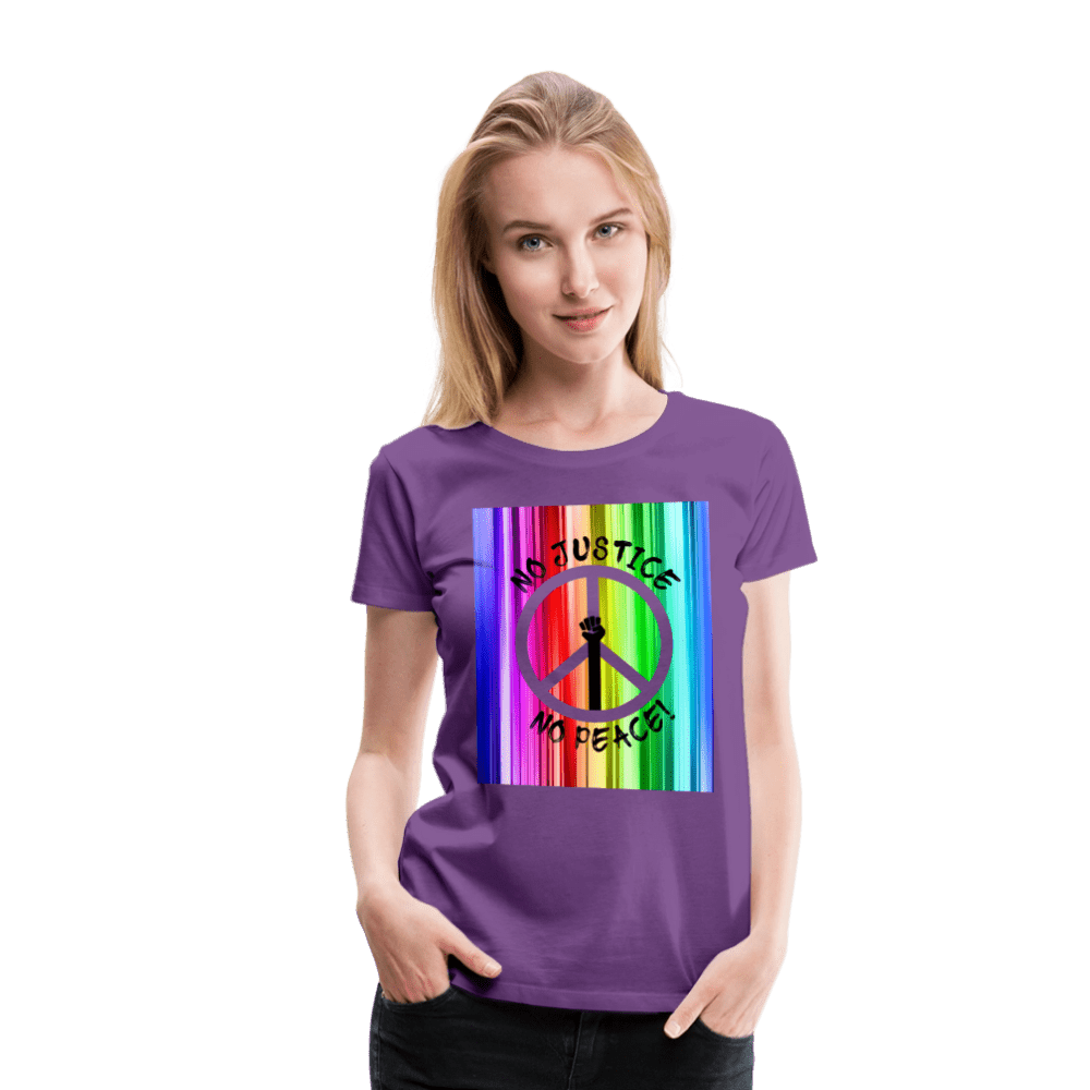 65 MCMLXV Women’s No Justice No Peace Premium Graphic T-Shirt - 65mcmlxv