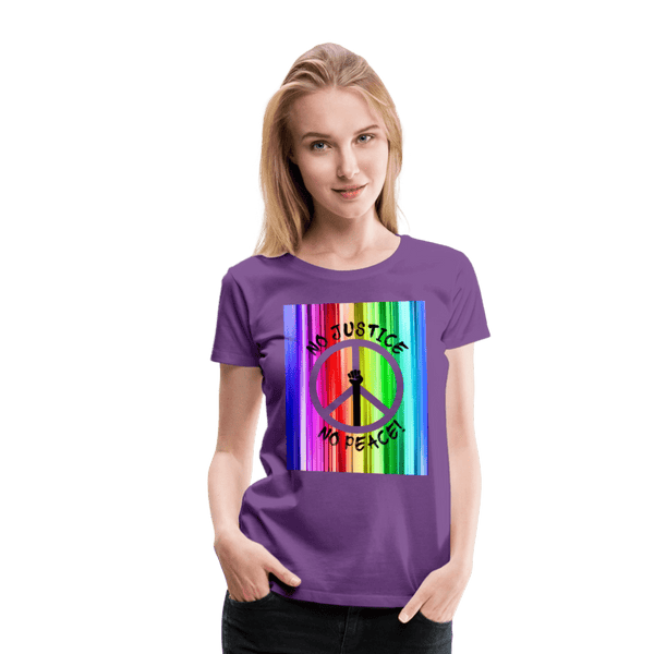 65 MCMLXV Women’s No Justice No Peace Premium Graphic T-Shirt - 65mcmlxv