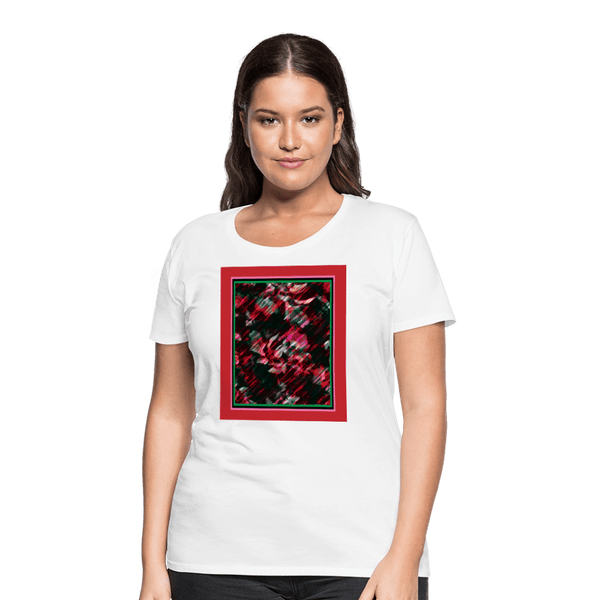 65 MCMLXV Women’s Paintbrush Floral Premium Graphic T-Shirt - 65mcmlxv