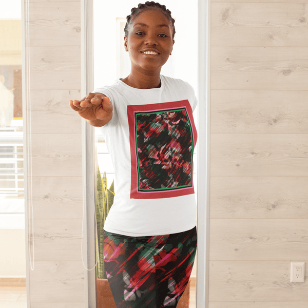 65 MCMLXV Women’s Paintbrush Floral Premium Graphic T-Shirt - 65mcmlxv