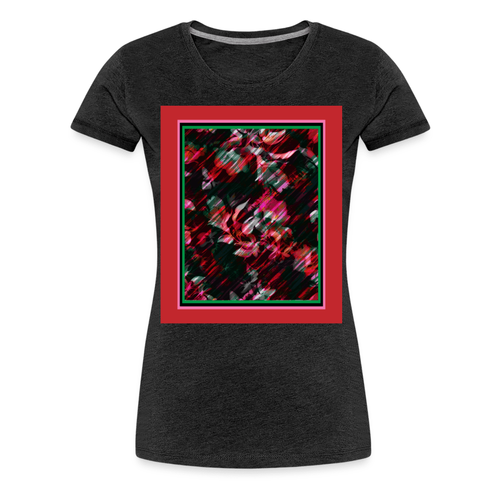 65 MCMLXV Women’s Paintbrush Floral Premium Graphic T-Shirt - 65mcmlxv