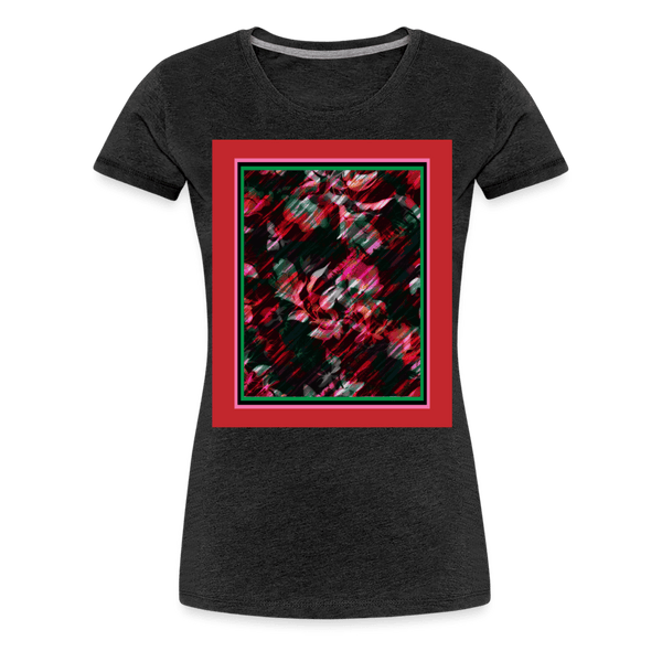 65 MCMLXV Women’s Paintbrush Floral Premium Graphic T-Shirt - 65mcmlxv