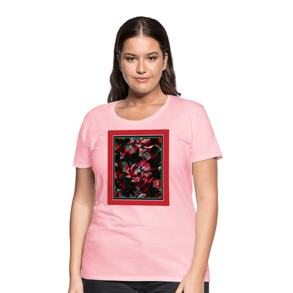 65 MCMLXV Women’s Paintbrush Floral Premium Graphic T-Shirt - 65mcmlxv